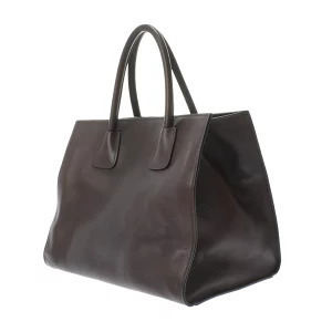 Prada Wing Tote Pocket Leather Front Calf Brown